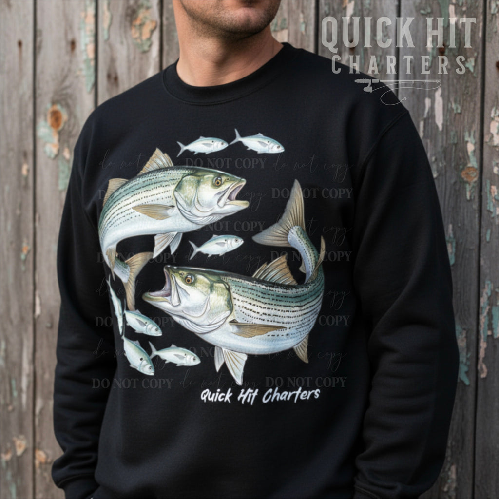 Raystown Striper Crew Neck Sweatshirt