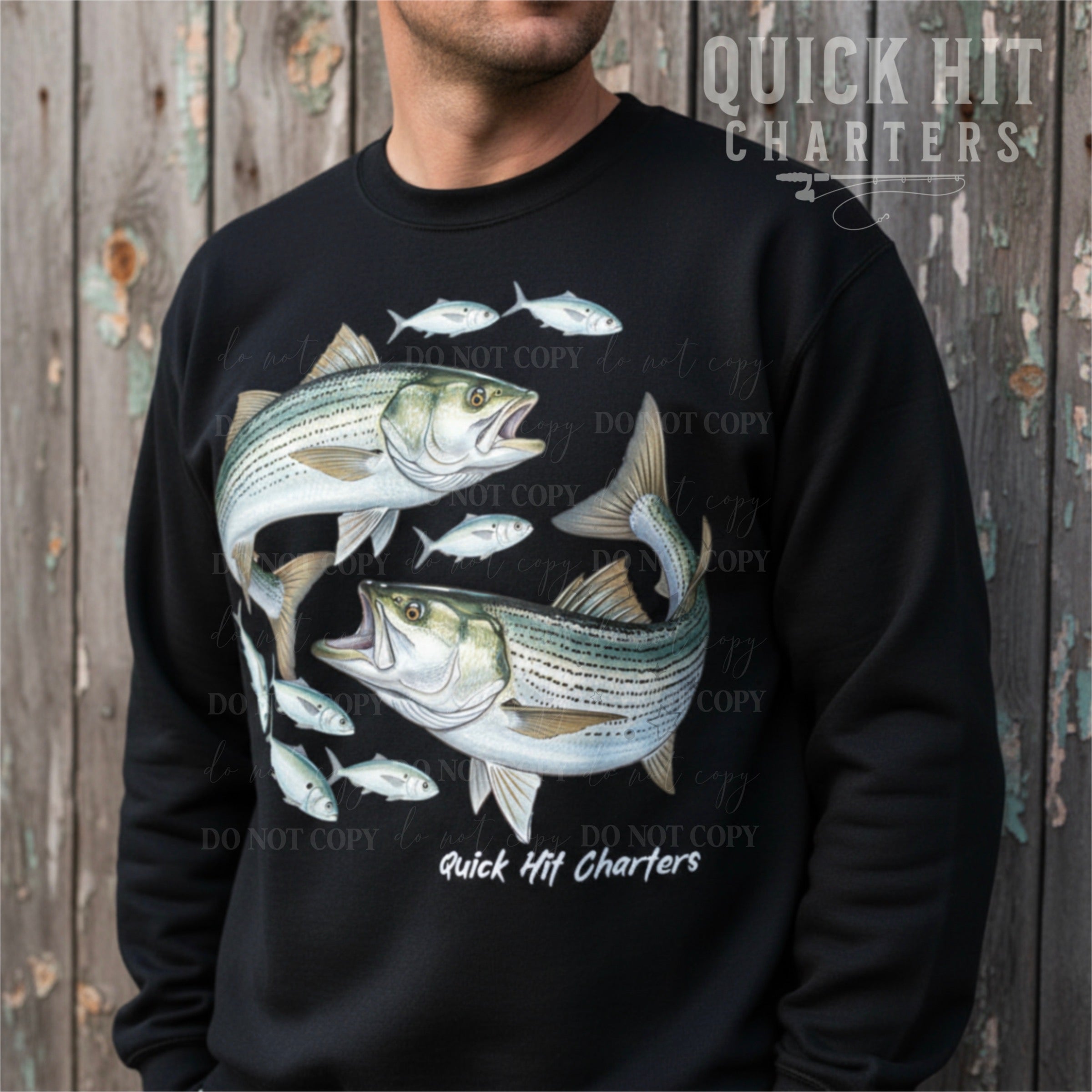 Raystown Striper Crew Neck Sweatshirt