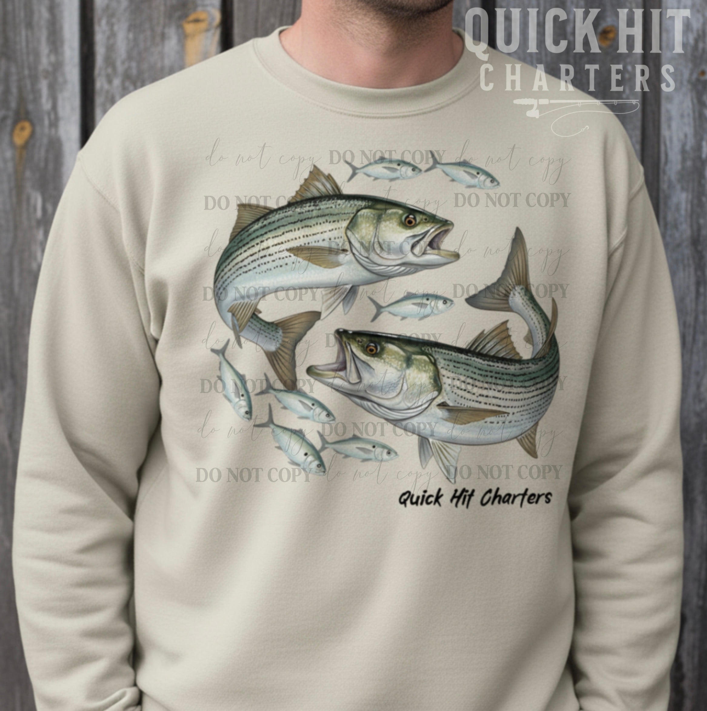 Raystown Striper Crew Neck Sweatshirt
